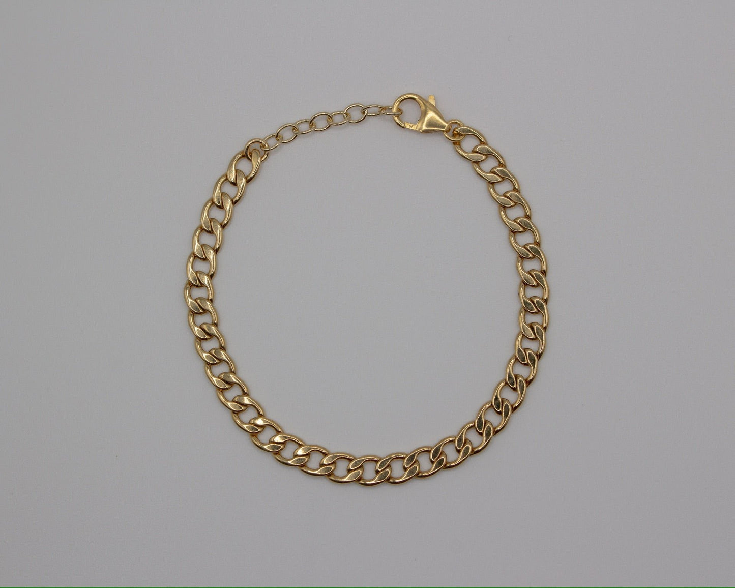 Gold Curb Chain Bracelet