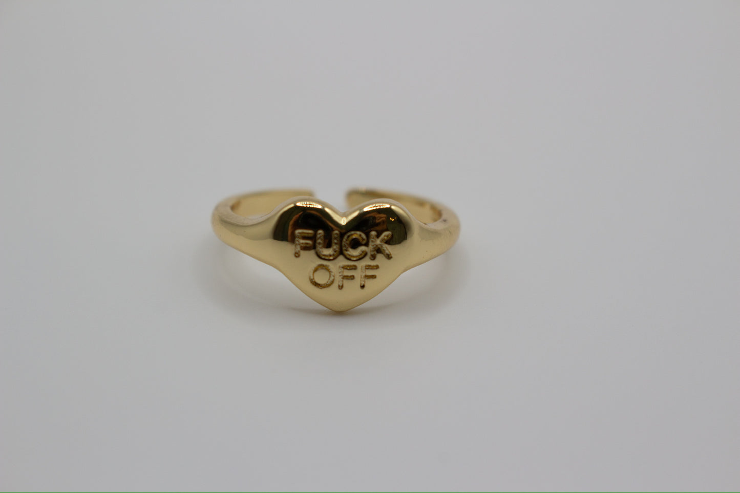 Fuck-Off Gold Adjustable Ring