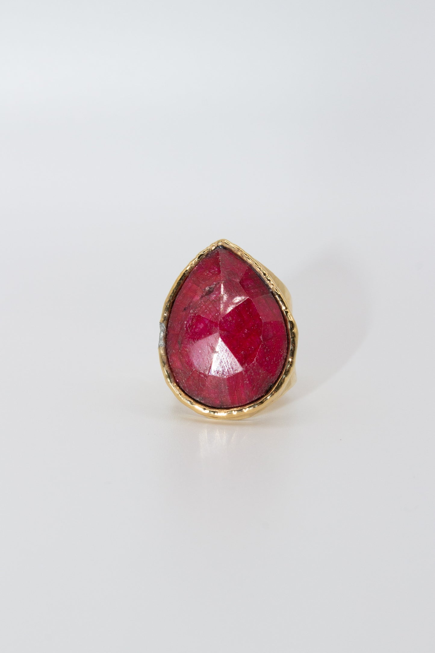 BOLD Ruby gold adjustable ring