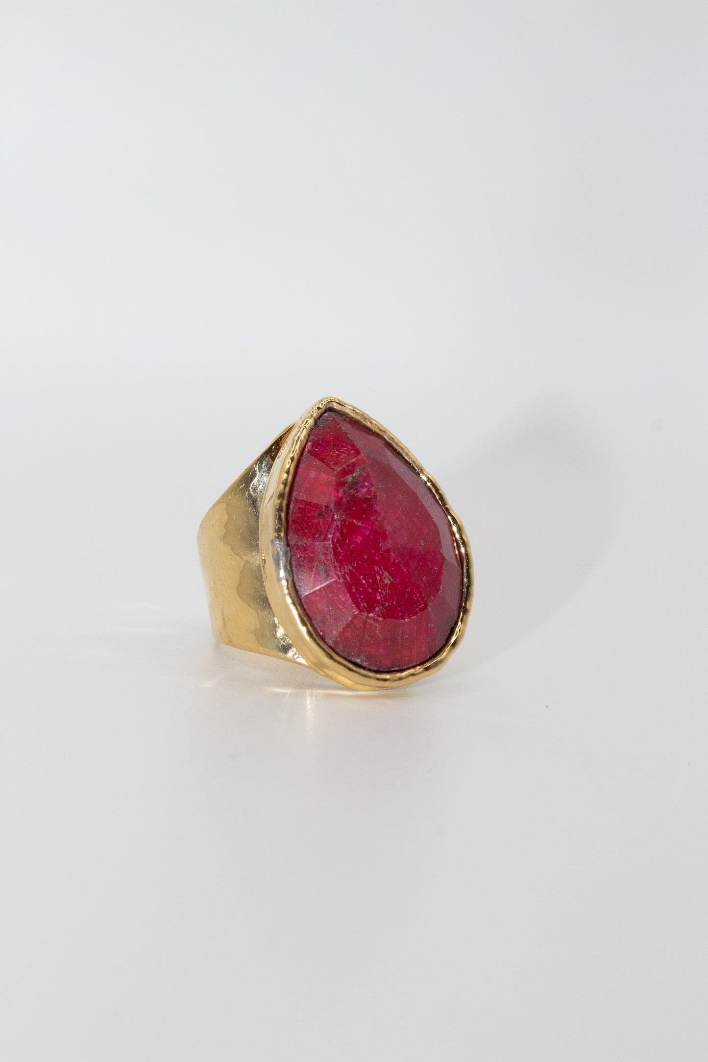 BOLD Ruby gold adjustable ring