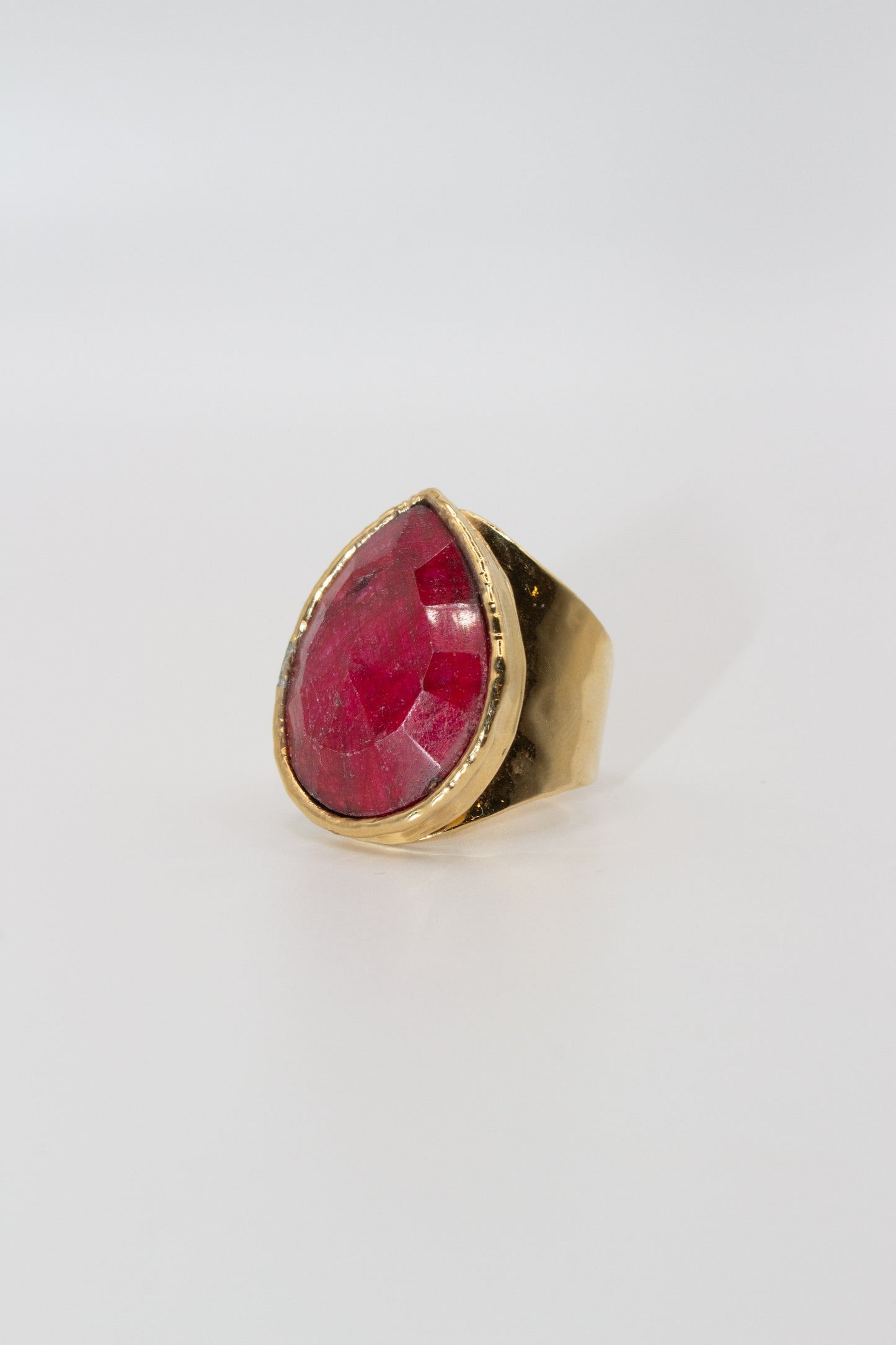BOLD Ruby gold adjustable ring