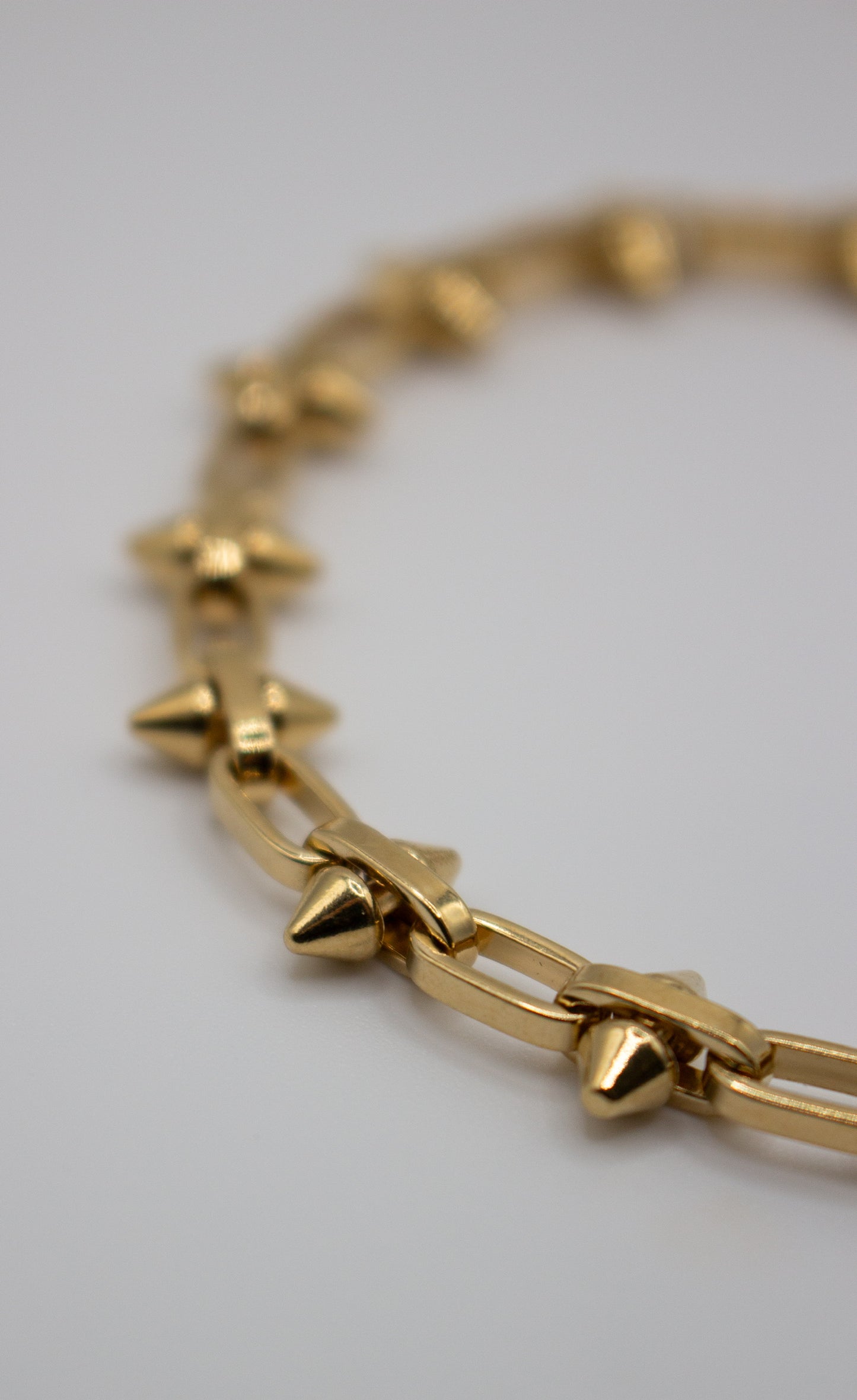 Small Studded Gold link bracelet