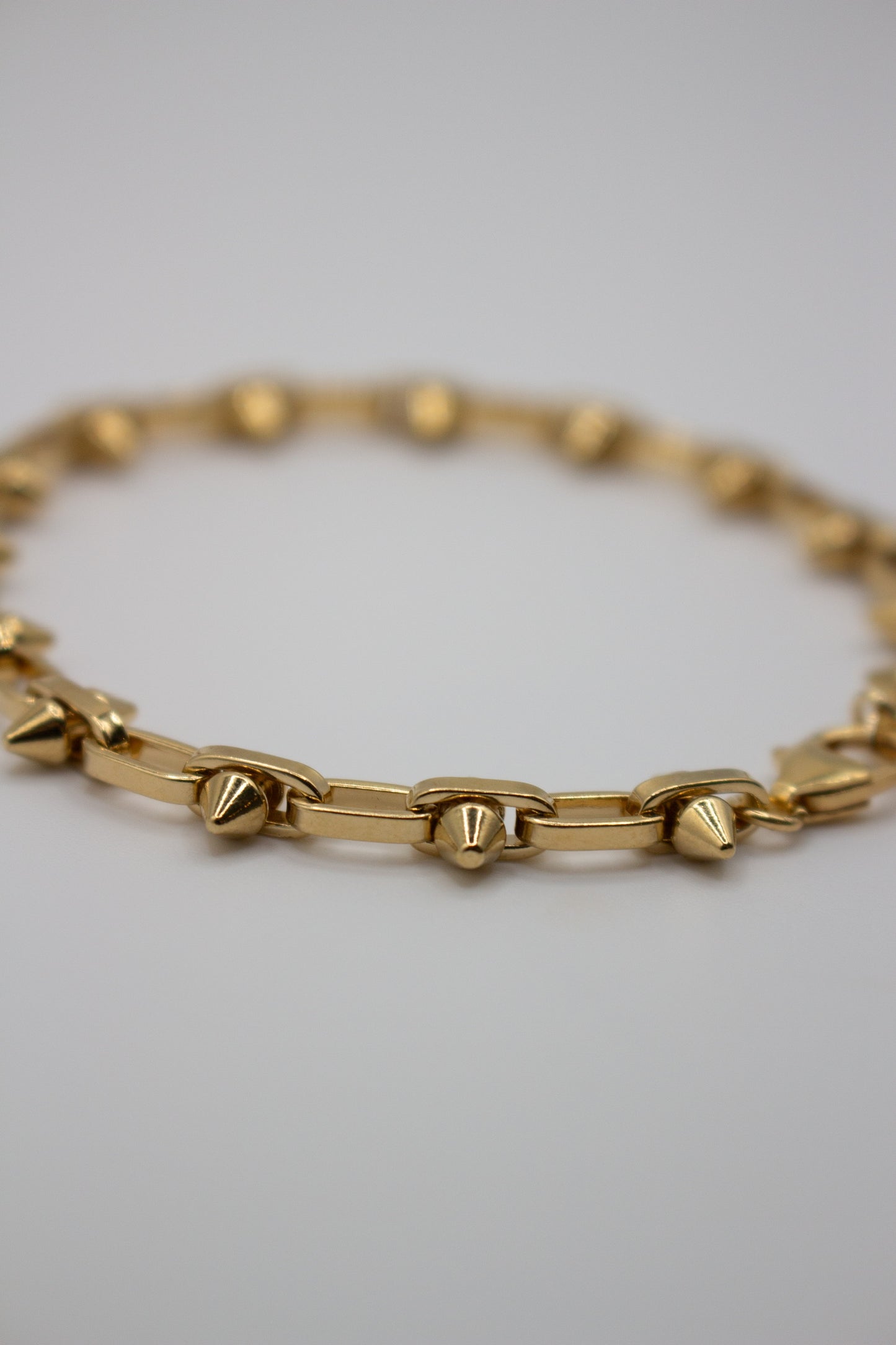 Small Studded Gold link bracelet