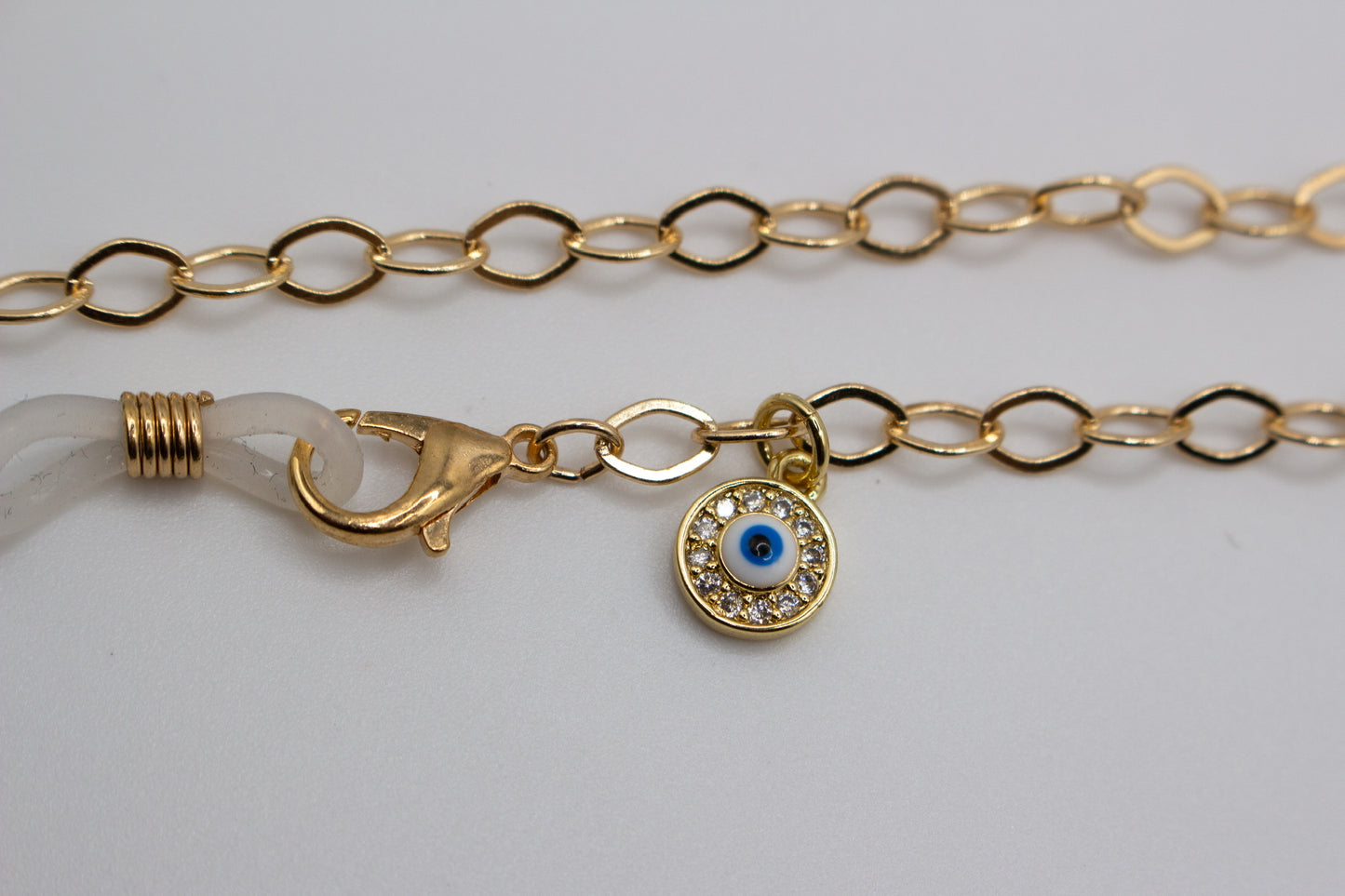Gold Chain with Evil Eye Charm Sunglass Chain